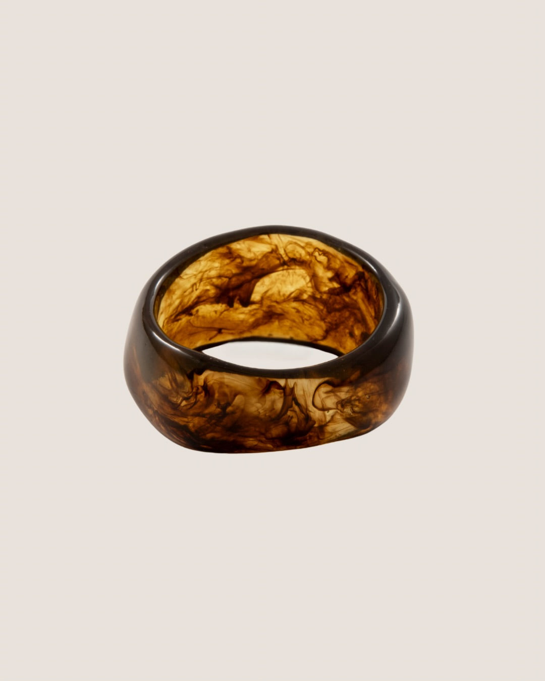 Large Amber Resin Bangle