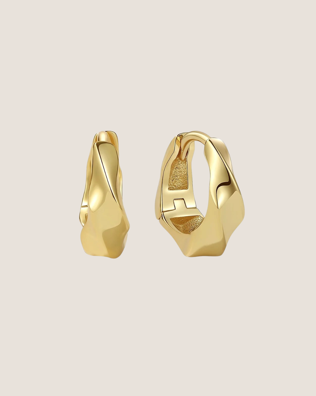 Ava Twist Hoop Earrings - Petite