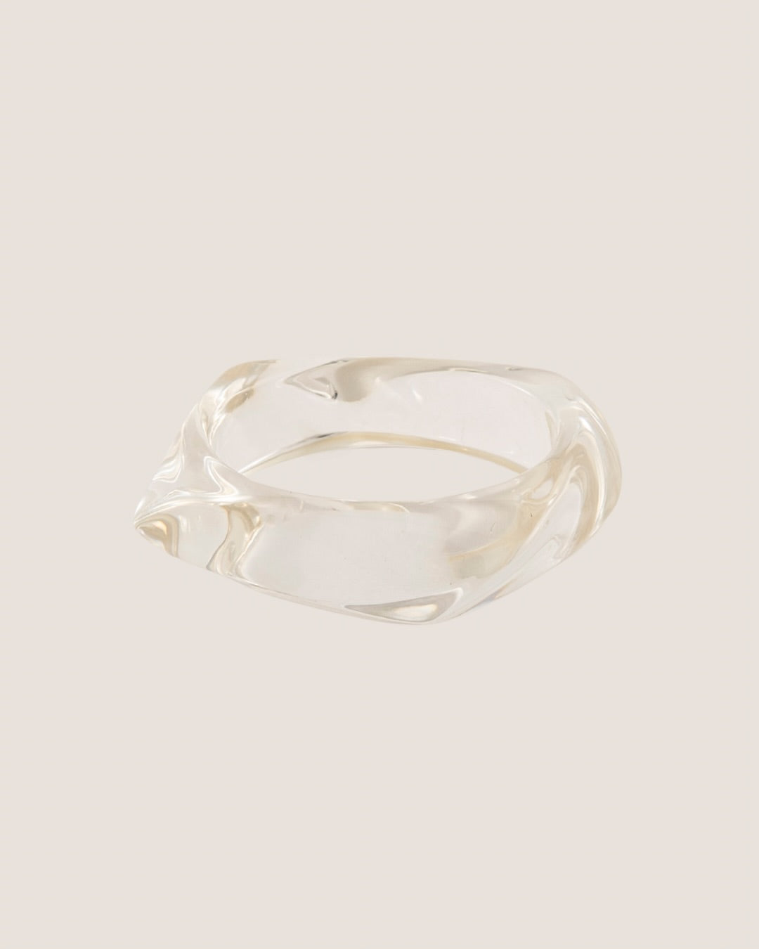 Medium Curvy Clear Resin Bangle