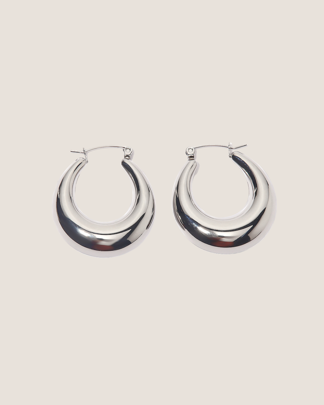 Lucy Hoop Earrings - Silver