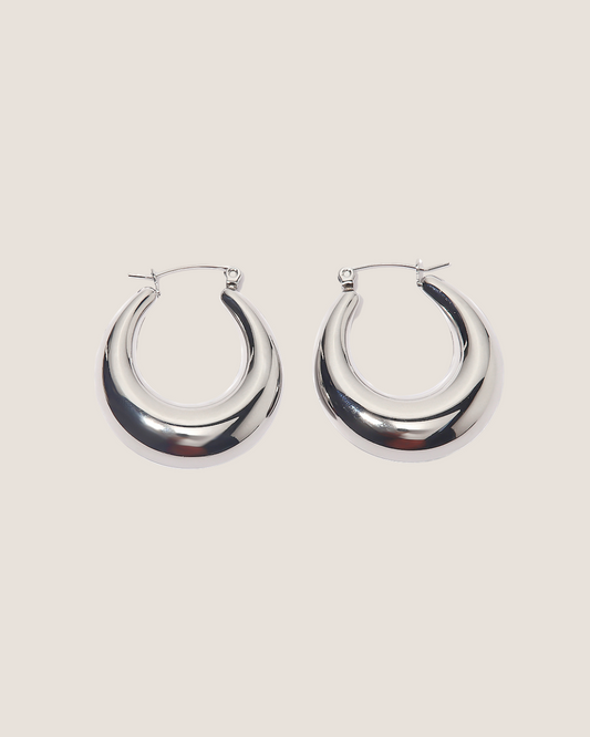 Lucy Hoop Earrings - Silver