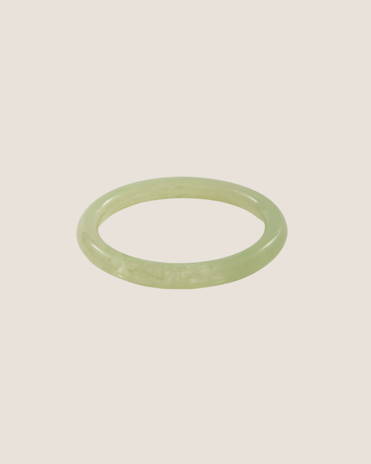 Fine Light Green Resin Bangle