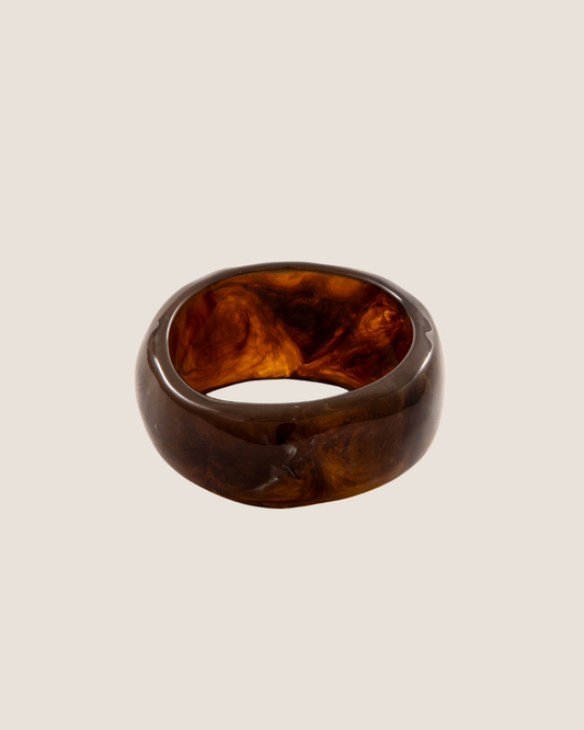 Large Coffee Resin Bangle