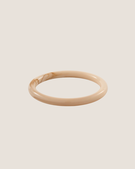 Fine Cream Marble Resin Bangle
